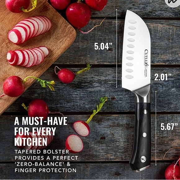 NIB CUTLUXE 5” Santoku knife. - Picture 3 of 16